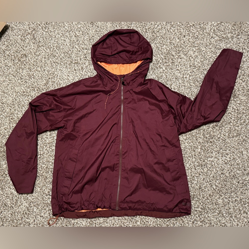 REI Burgundy Jacket with Orange Lining